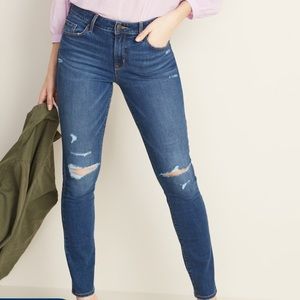 Old Navy Mid-Rise Distressed Pop Icon Skinny Jeans